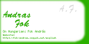 andras fok business card